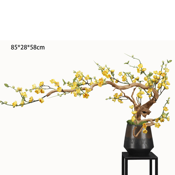 Chậu mai vàng - Bình hoa mai để bàn (kt 85x28x58cm)