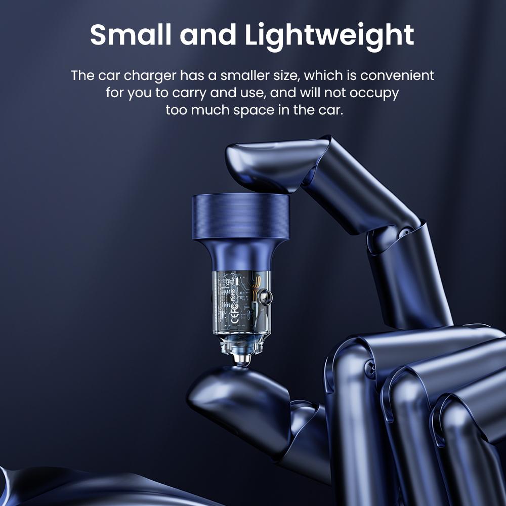 Toocki 60W USB A Type C Cổng kép Bộ sạc xe PD sạc nhanh