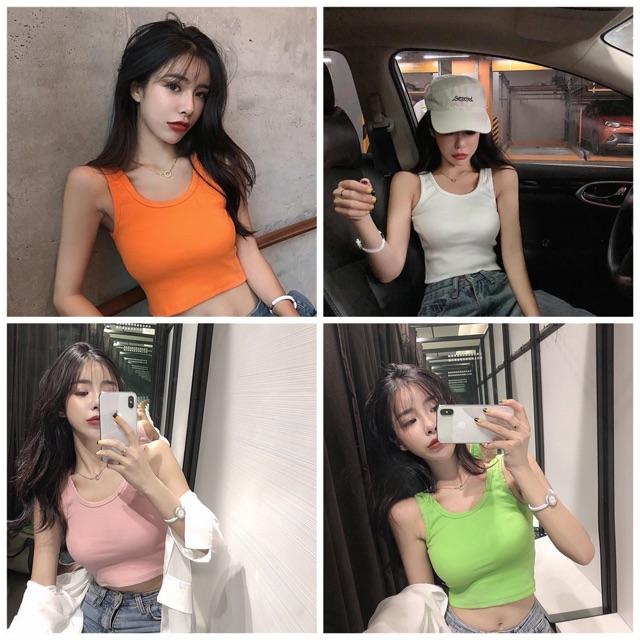  Áo croptop 3 lỗ thể thao 6 màu