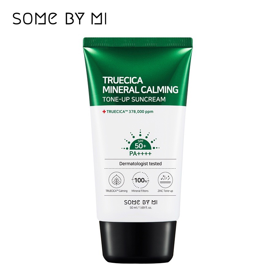 Kem Chống Nắng Dành Cho Da Dầu Mụn, Nhạy Cảm Some By Mi Truecica Mineral Calming Tone-up Suncream 50 ml