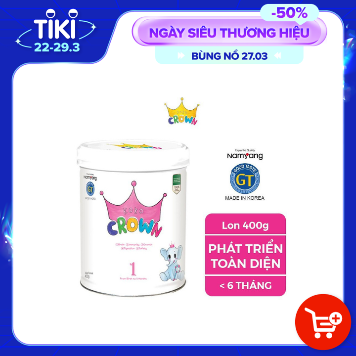 Sữa Bột Dinh Dưỡng KOKO CROWN Số 1 Hộp 400g