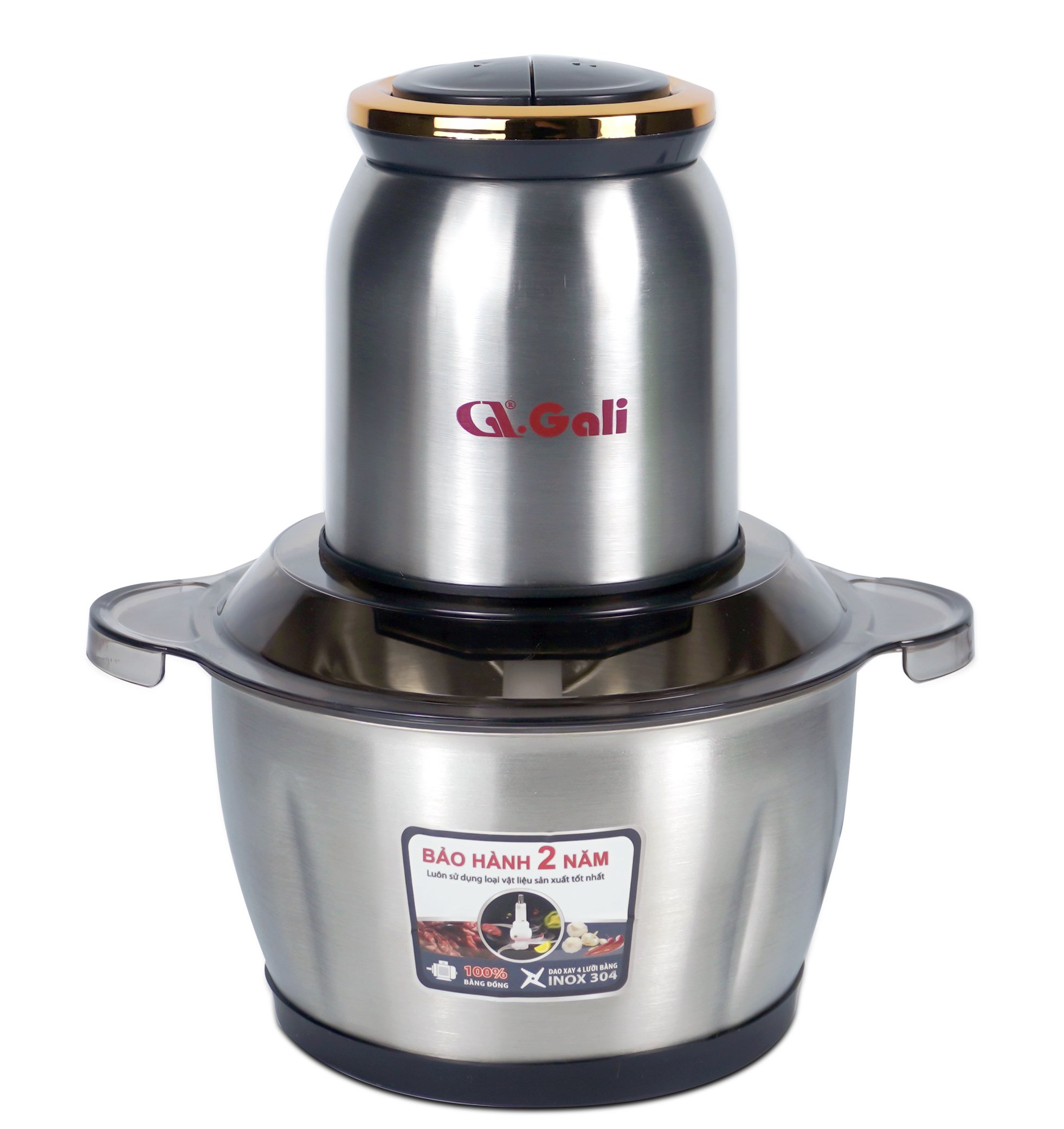 Máy xay thịt Gali GL-1920P Dung tích 2 Lít, Motor 100% bằng đồng, có 2 tốc độ xay. Hàng chính hãng chất lượng cao, bảo hành 24 tháng