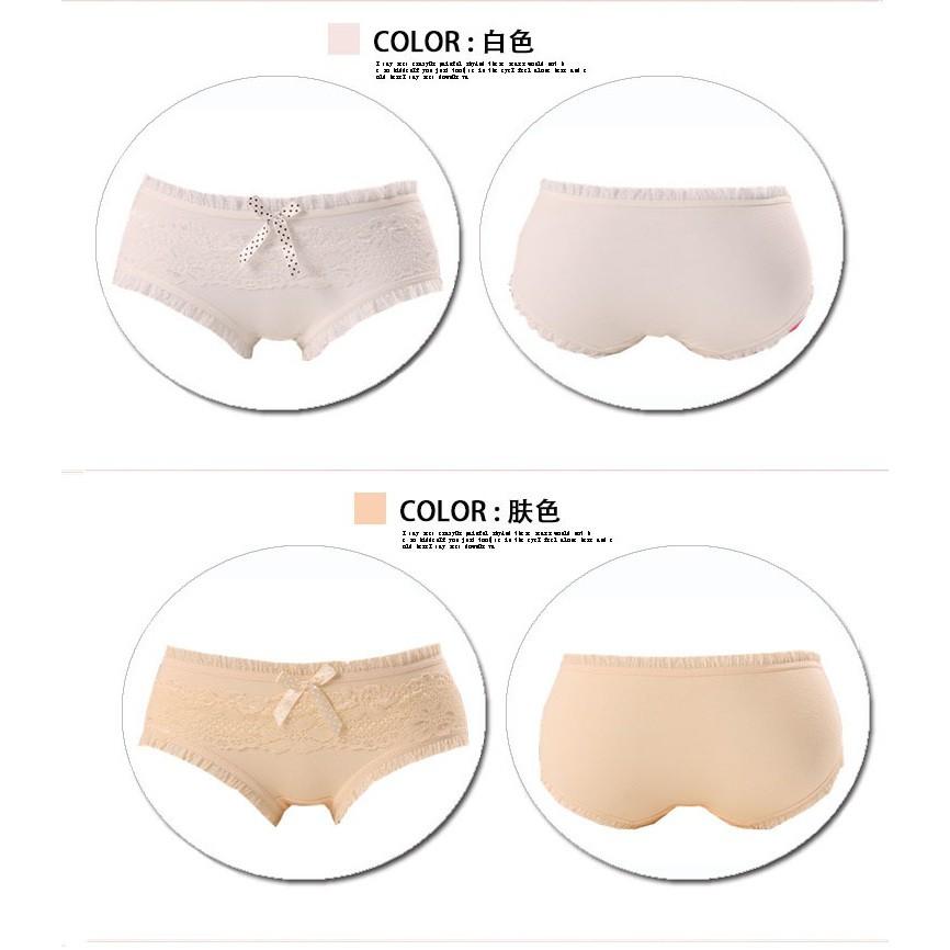 Quần Lót Cotton Ren Hoa Cao Cấp QL12
