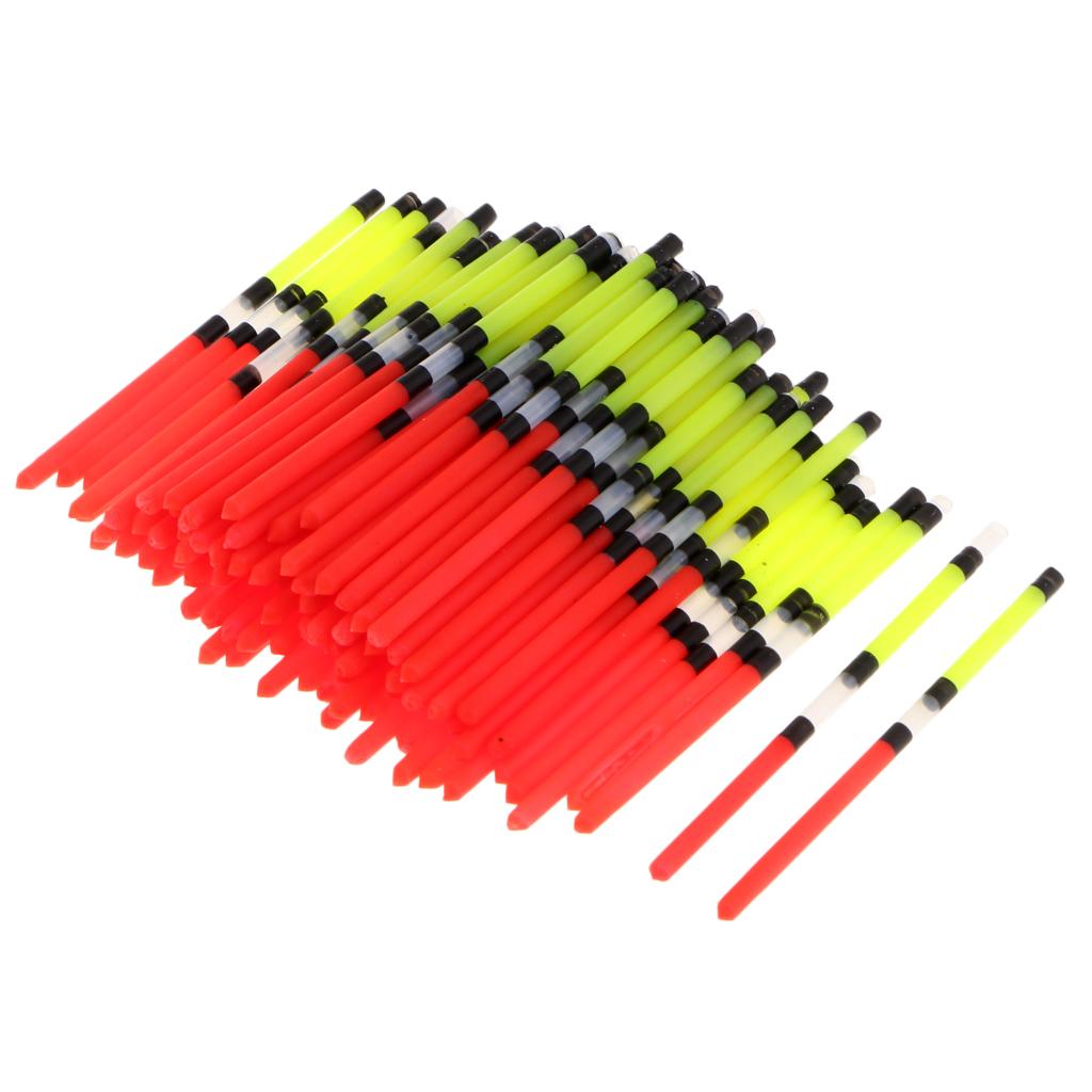 100x PVC Plastic Fishing Floats Floating Stick Tube Light Weight Tackel New