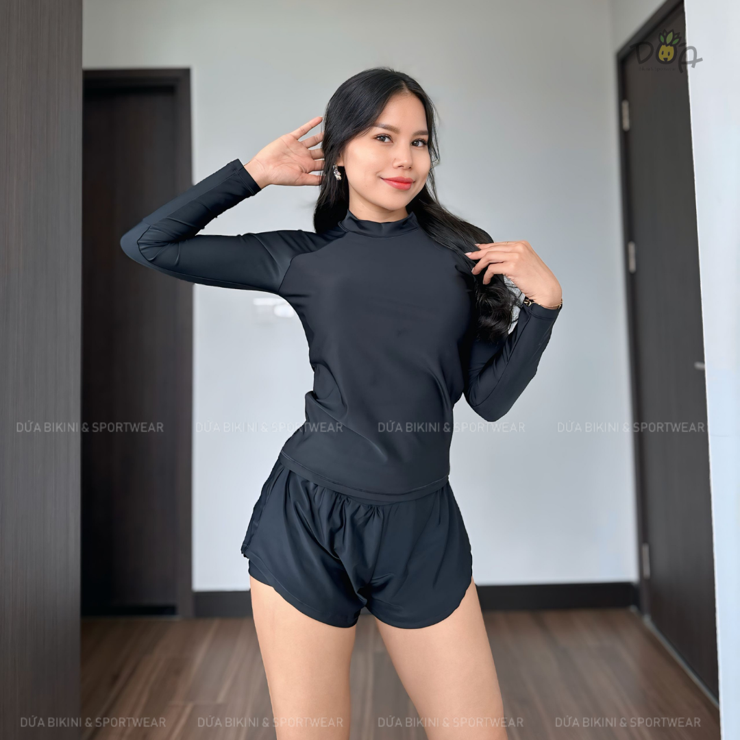 Clamfit Bikini | Đồ bơi nữ hai mảnh tay dài quần đùi năng động - Quần lẻ | DỨA BIKINI &amp;SPORTWEAR