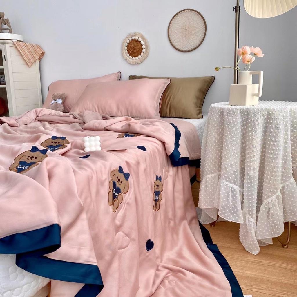 Chăn Tencel Gấu Teddy Hàng Cao Cấp