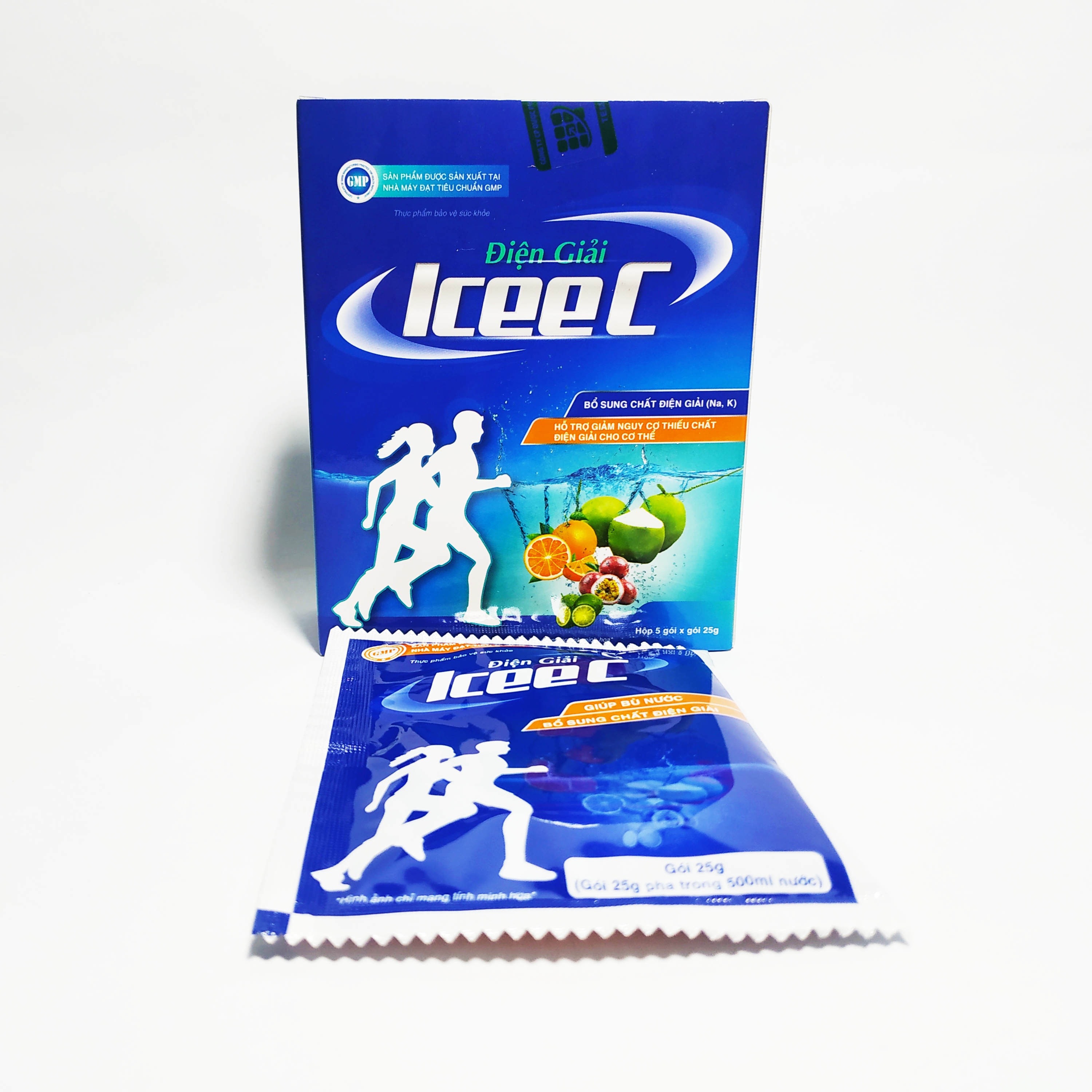 Hộp 5 Gói Bột Pha Nước Uống Và Bù Chất Điện Giải ICEE C Vị Chanh Tươi - Mỗi Gói Pha 500Ml Nước
