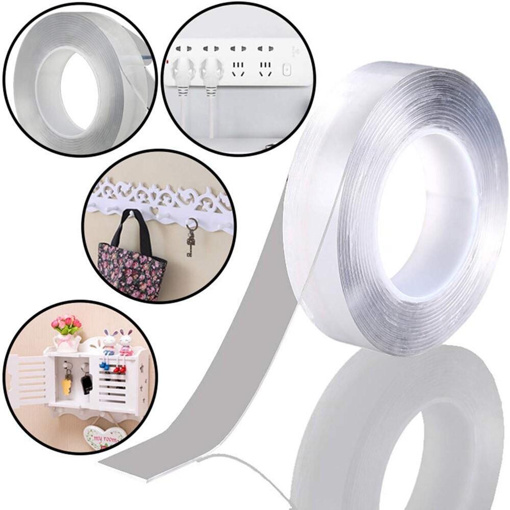 Cuộn Băng Dính 2 Mặt Đa Năng Trong Suốt Siêu Chắc .