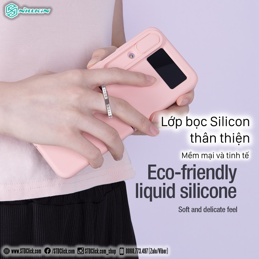 ỐP LƯNG DÀNH CHO ĐIỆN THOẠI SAMSUNG GALAXY Z FLIP 4 5G NILLKIN CAMSHIELD SILKY SILICON BẢO VỆ CAMERA