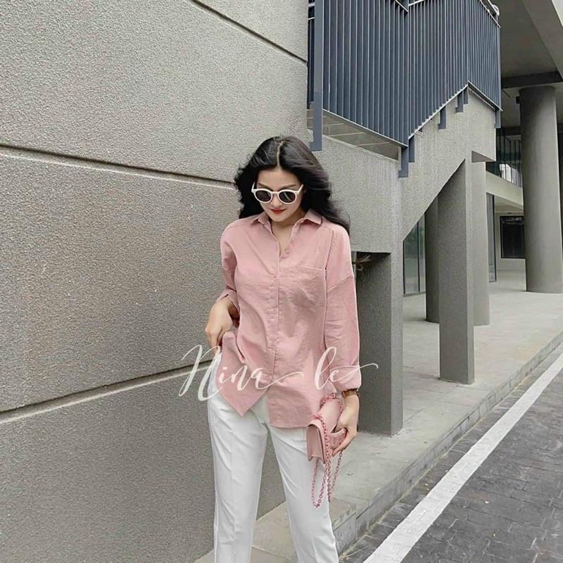 ÁO SƠMI OVERSIZE TÚI 1 BÊN HÀN QUỐC
