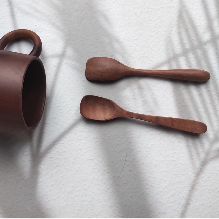 Thìa Gỗ Nâu Uống Trà, Cà Phê, Soup Ăn Tiện Lợi