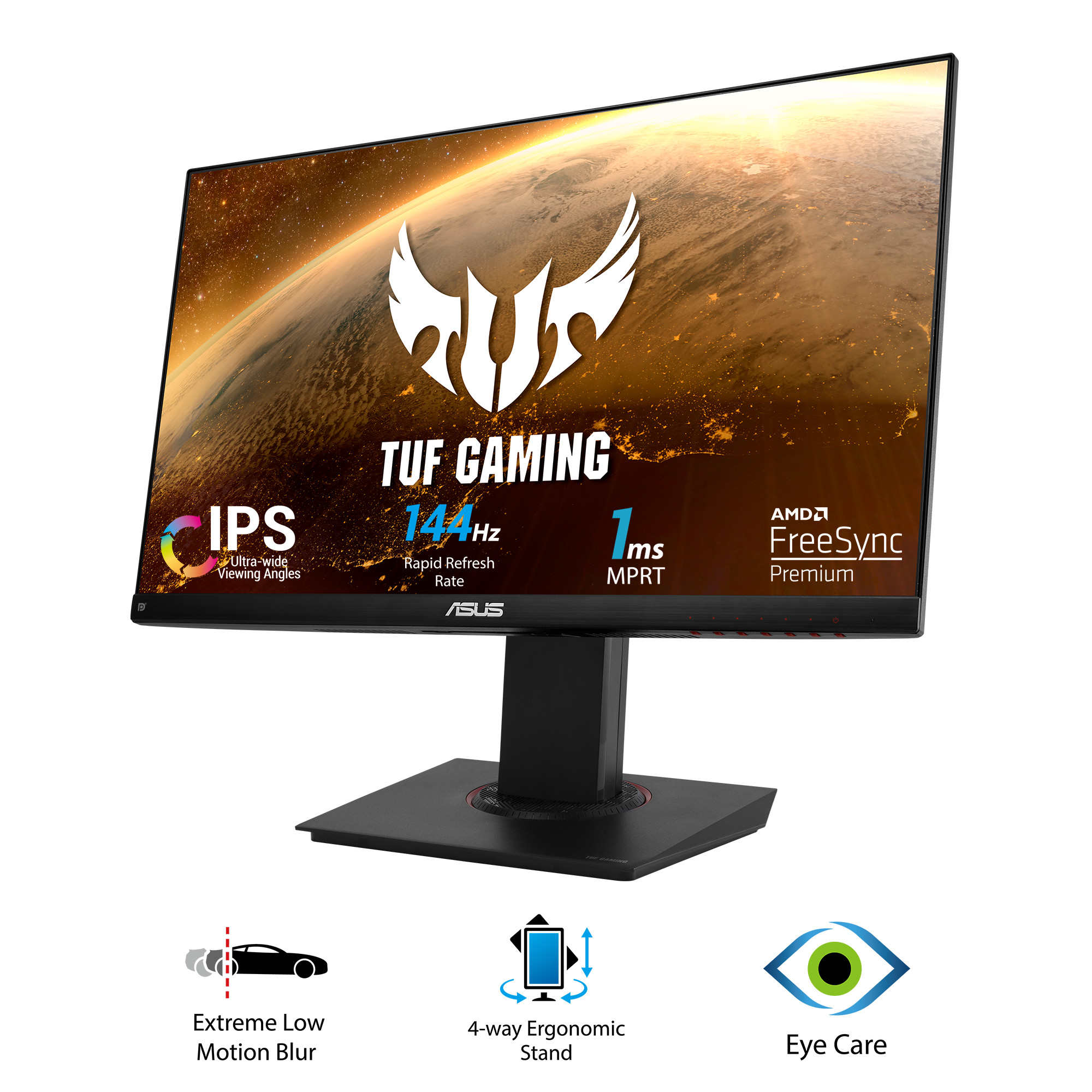 Màn Hình ASUS TUF GAMING VG249Q 24 inch Full HD (1920 x 1080) 1ms 144Hz IPS FreeSync Stereo Speakers (2 x 2W) - Hàng Chính Hãng