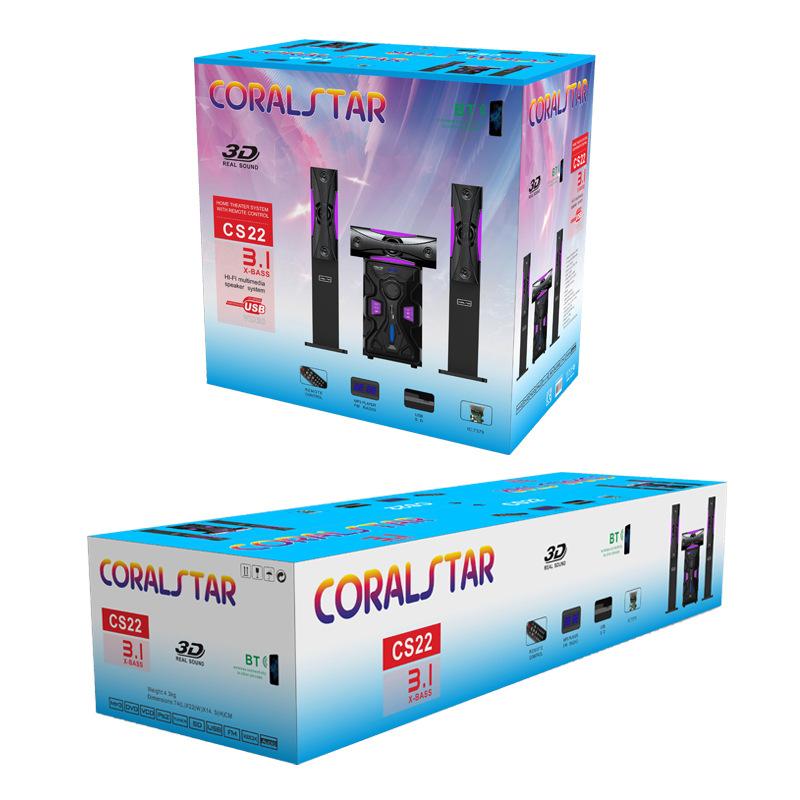 3.1 Sàn âm thanh đa phương tiện Standing Sumedia Hệ thống nhà hát 3D Subwa-loa siêu trầm 60W loa bluetooth TV có điều khiển từ xa Color: SM6700 mic