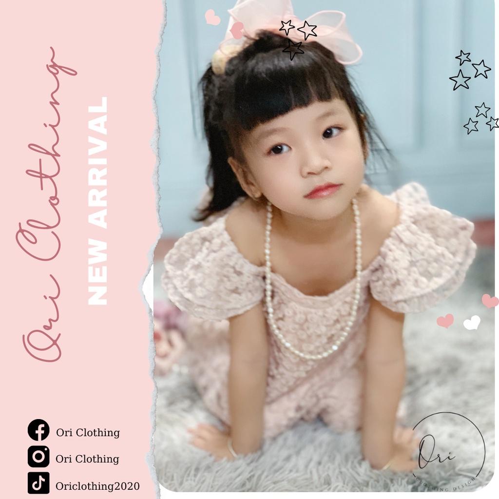Váy bé gái từ 4-8 tuổi, thiết kế tay cánh tiên, vải lưới thêu cao cấp, thích hợp mặc ở nhà, sinh nhật,đi học, đi dự tiệc