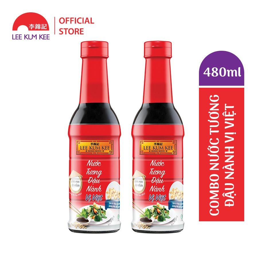 Nước tương Lee Kum Kee Vietnamese Style Soy Sauce vị Việt Nam 480ml/chai (Combo 2 chai nhựa PET)