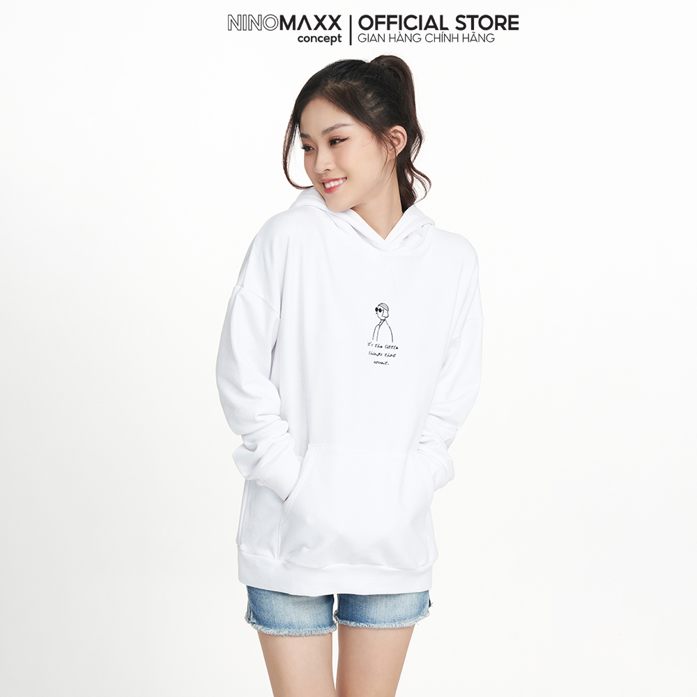 NINOMAXX Áo hoodies Nữ chất liệu cotton dày dặn 2204009