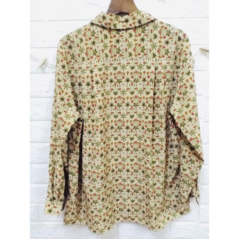 Áo sơ mi nhật vintage, hoạ tiết hoa nhí