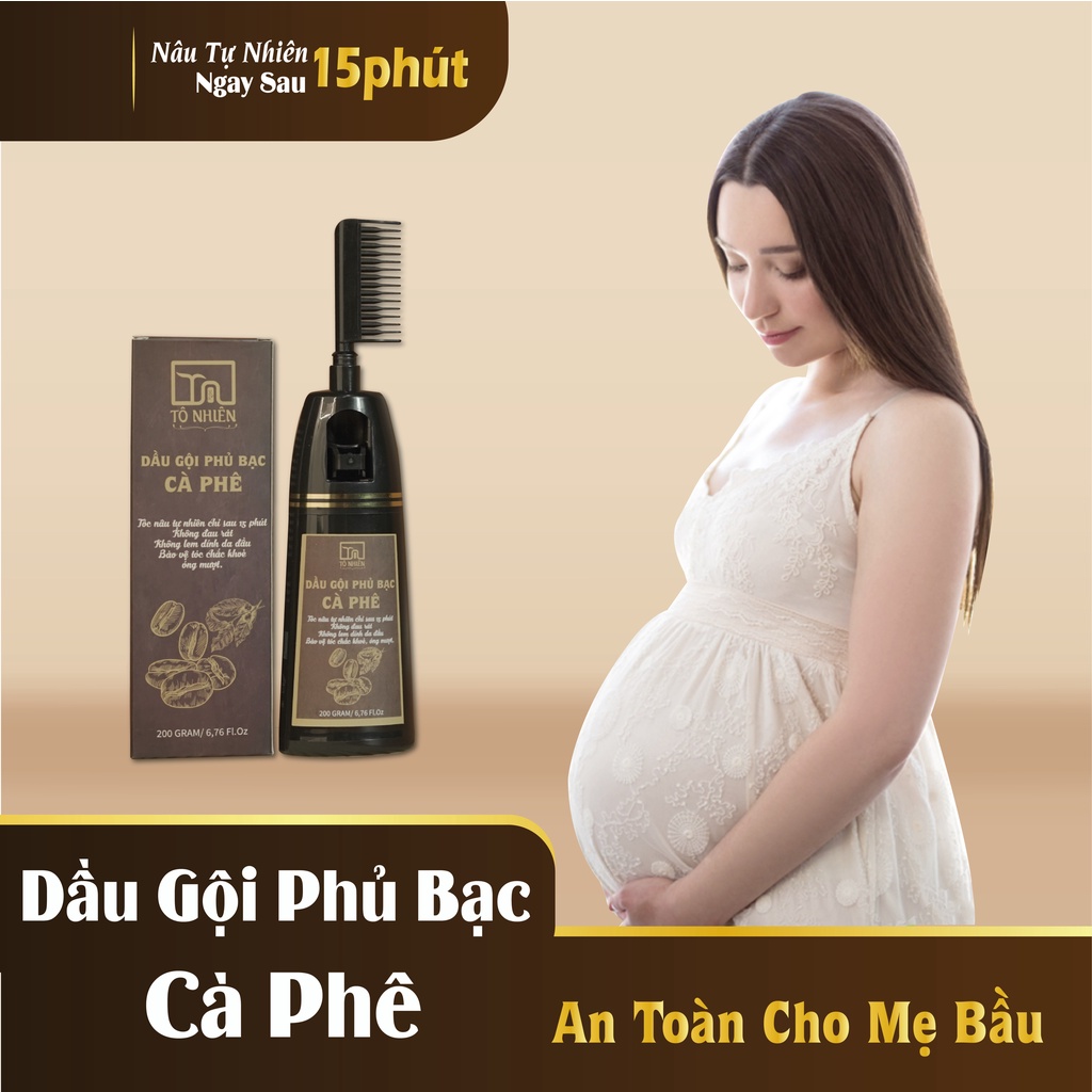 Dầu gội phủ bạc cà phê Tô Nhiên 200g - Giúp ngăn chặn tóc bạc sớm, nâu tự nhiên chỉ trong 15 phút