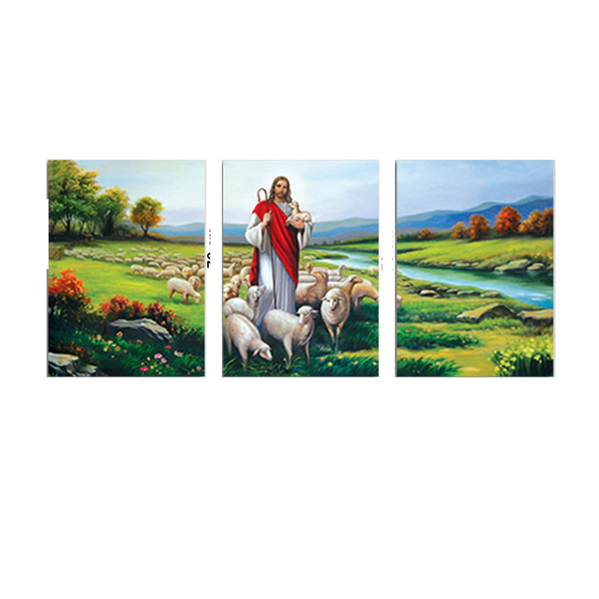 Bộ 3 Tranh Chúa Jesus Và Đàn Cừu