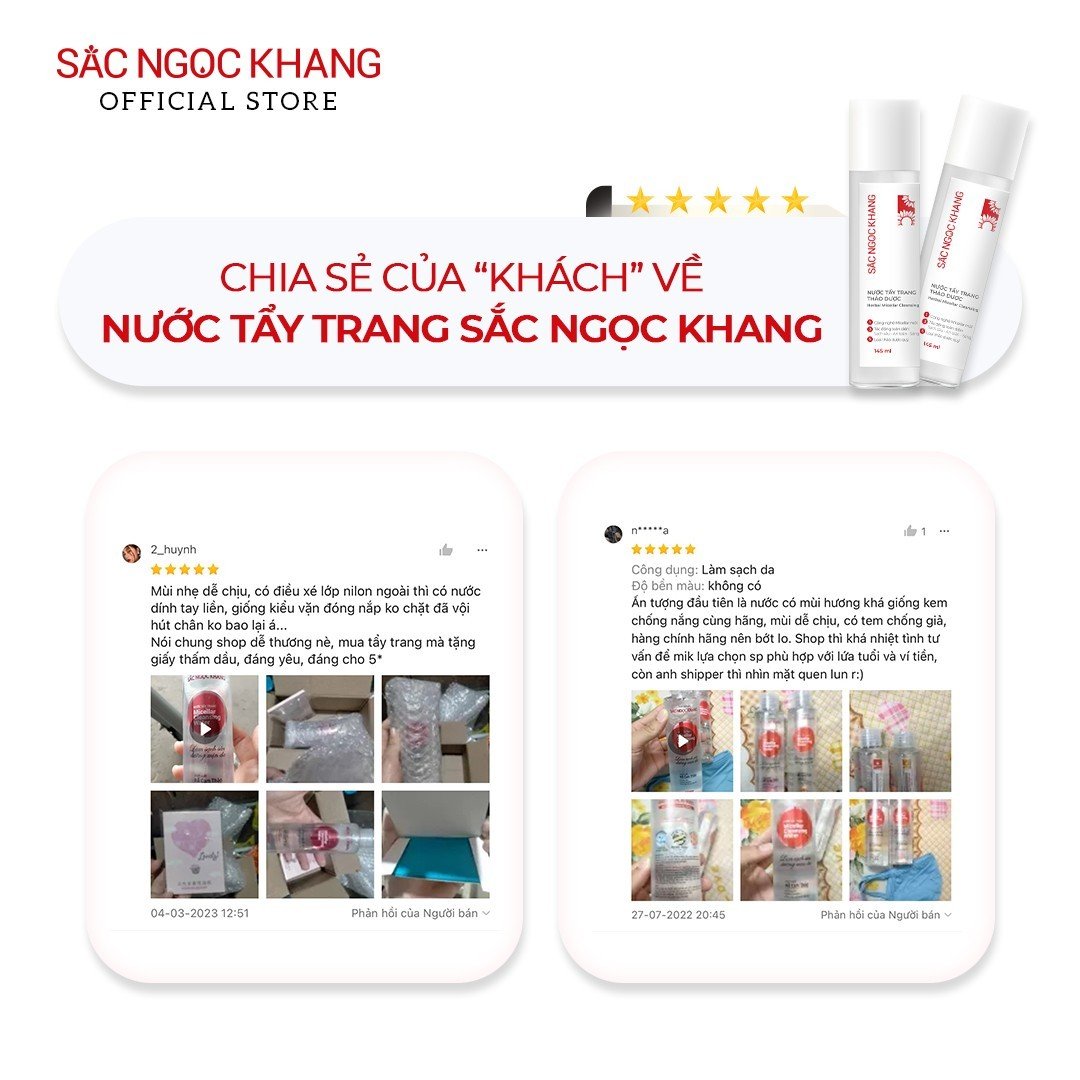 Nước Tẩy Trang Sắc Ngọc Khang 145 ml