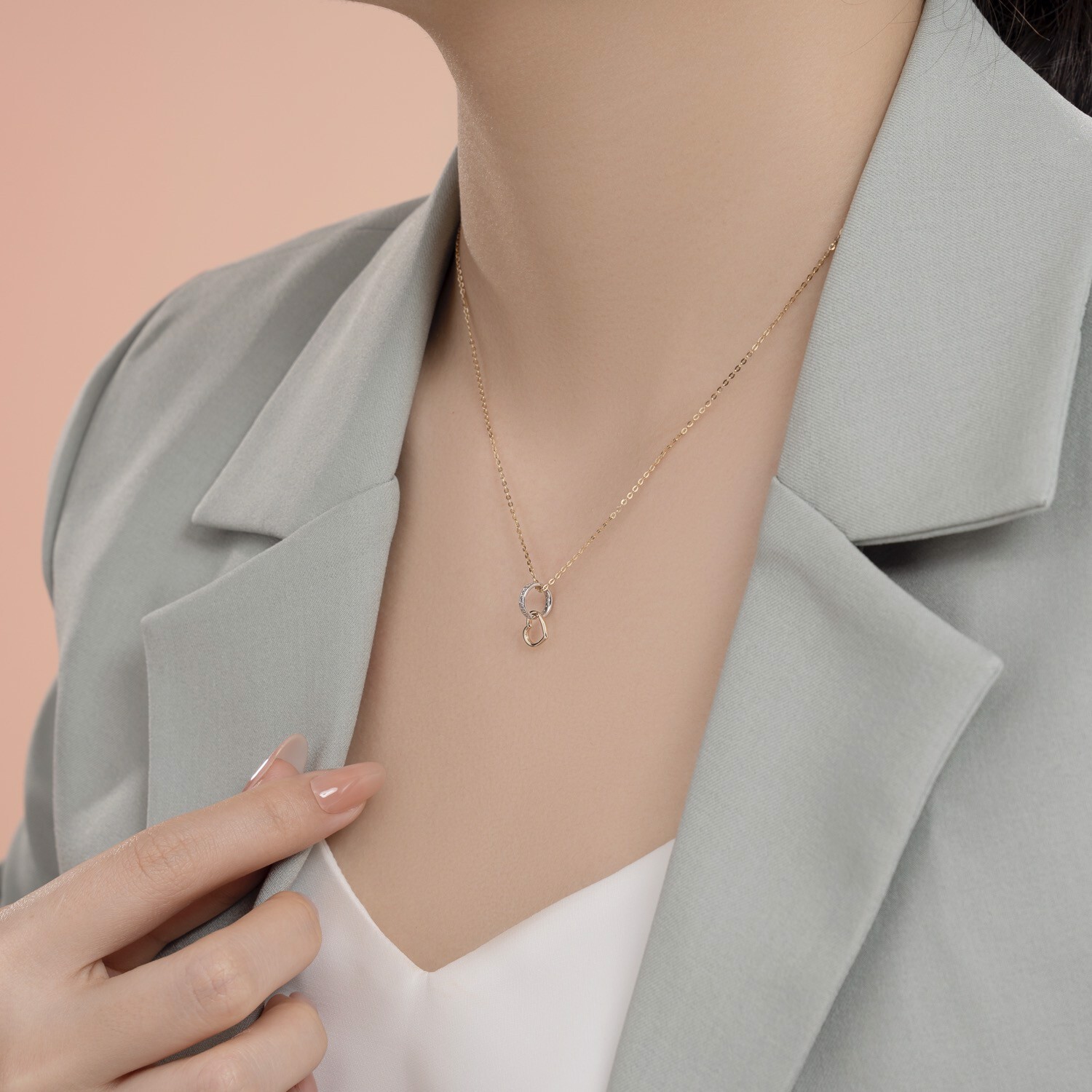 Mặt Dây Chuyền Vàng 14k Been Together MDMAMD657 Huy Thanh Jewelry