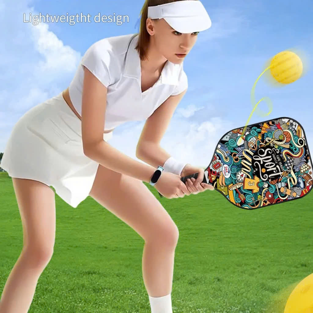 Vợt Pickleball Carbon T700 PRO mặt vợt phủ carbon khối lượng siêu nhẹ mặt nhám bám bóng - Graffiti
