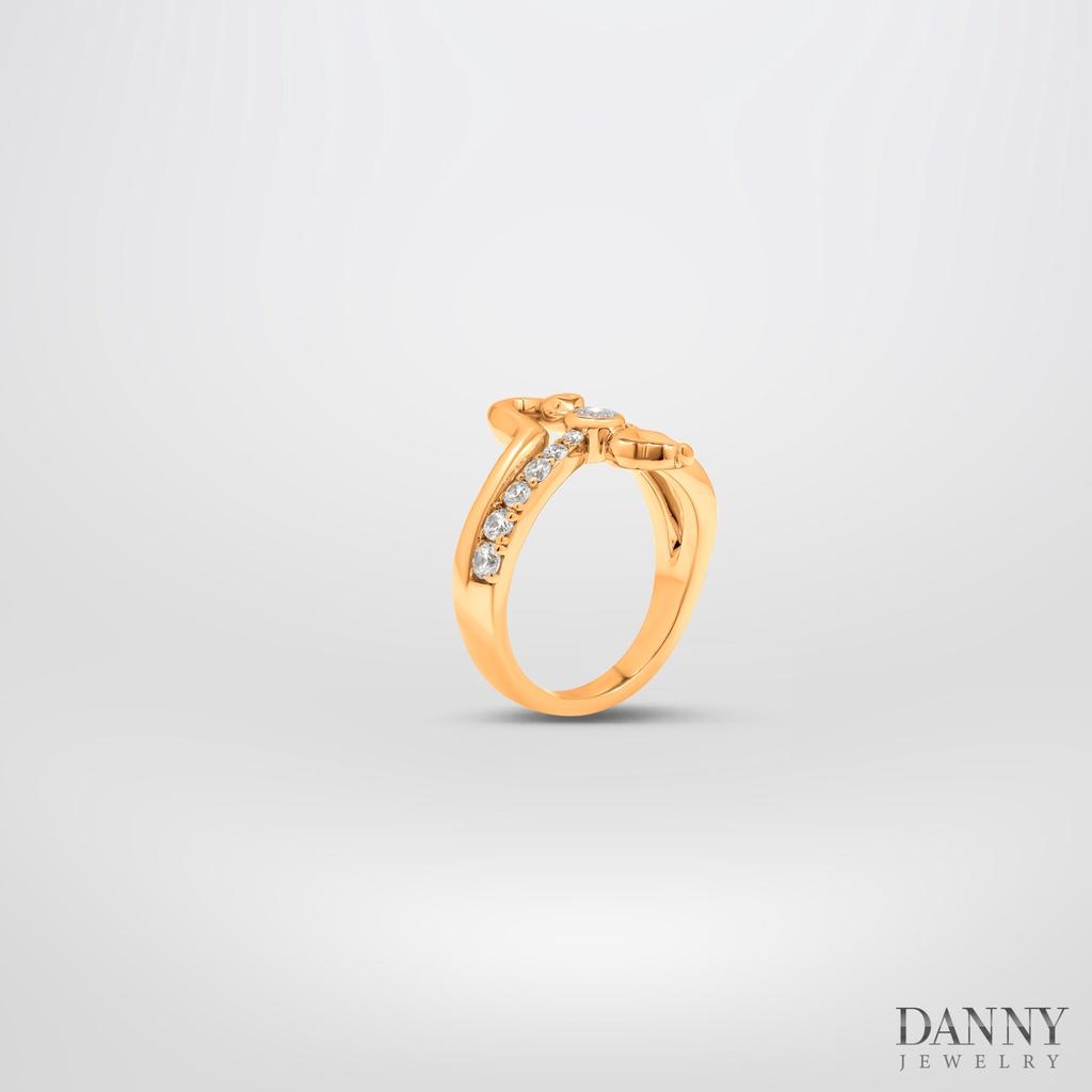 Nhẫn Nữ Danny Jewelry Bạc 925 Biểu Tượng Rắn Đính Đá CZ Xi Rhodium/Vàng Hồng/Vàng 18k N0097