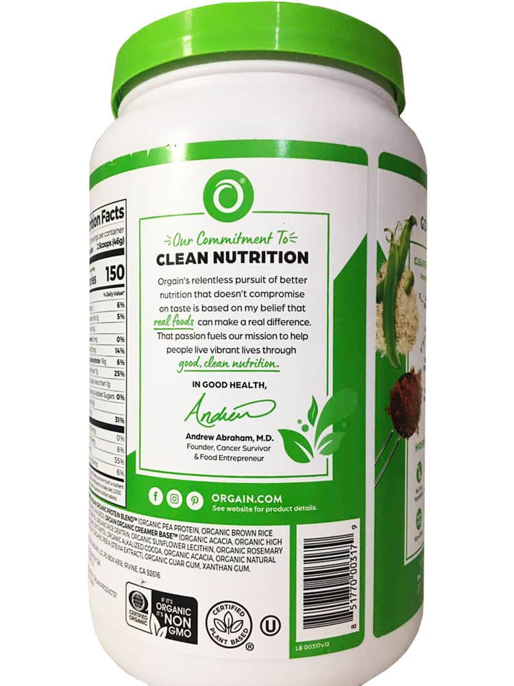 Date 02/26  Bột đạm thực vật và protein hữu cơ Orgain Mỹ Vị Chocolate 920g - Organic Protein