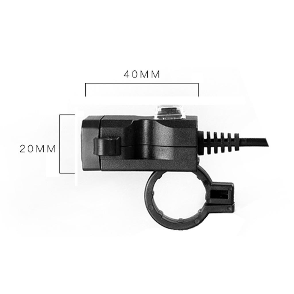 Waterproof Dual USB  Handlebar Charger Socket w/ Switch &Mount  12-24V