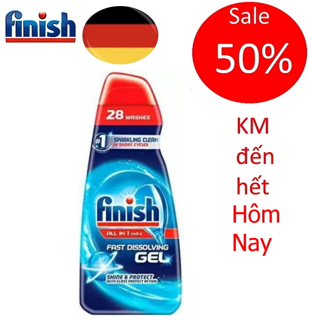 Xà Phòng Gel rửa bát Finish All in 1 Max dùng cho máy rửa bát 700ml