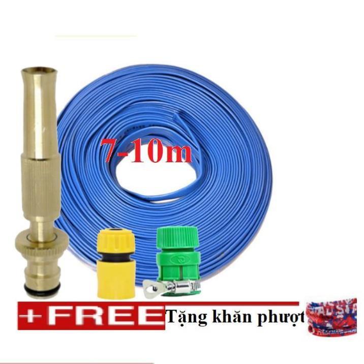 Bộ dây vòi xịt nước rửa xe, tưới cây . tăng áp 3 lần, loại 7m, 10m 206587 cút sập,+tặng khăn phượt