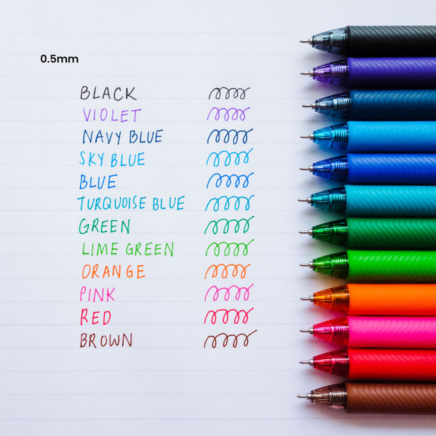 Bút Bi Nước Nhật Bản Pentel Energel BLN105 Ngòi 0.5mm | Trơn Mượt Siêu Nhanh Khô | 12 Màu Sống Động