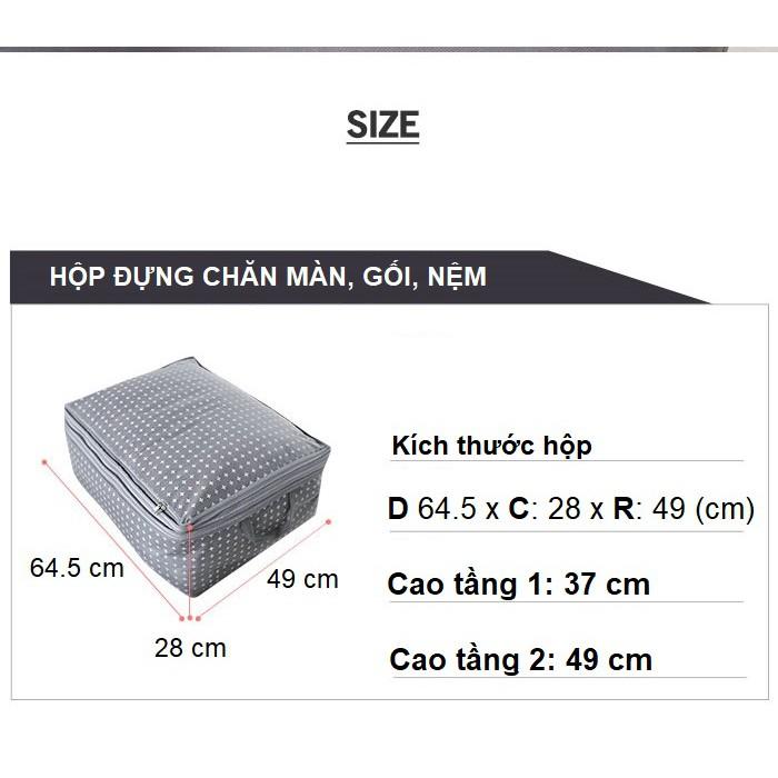 TÚI ĐỰNG CHĂN MÀN 3 TẦNG- SIZE KHỔNG LỒ