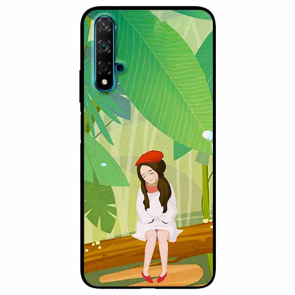 Hình ảnh Ốp lưng dành cho Huawei Nova 5T mẫu Cô Gái Mũ Tiêu Đỏ