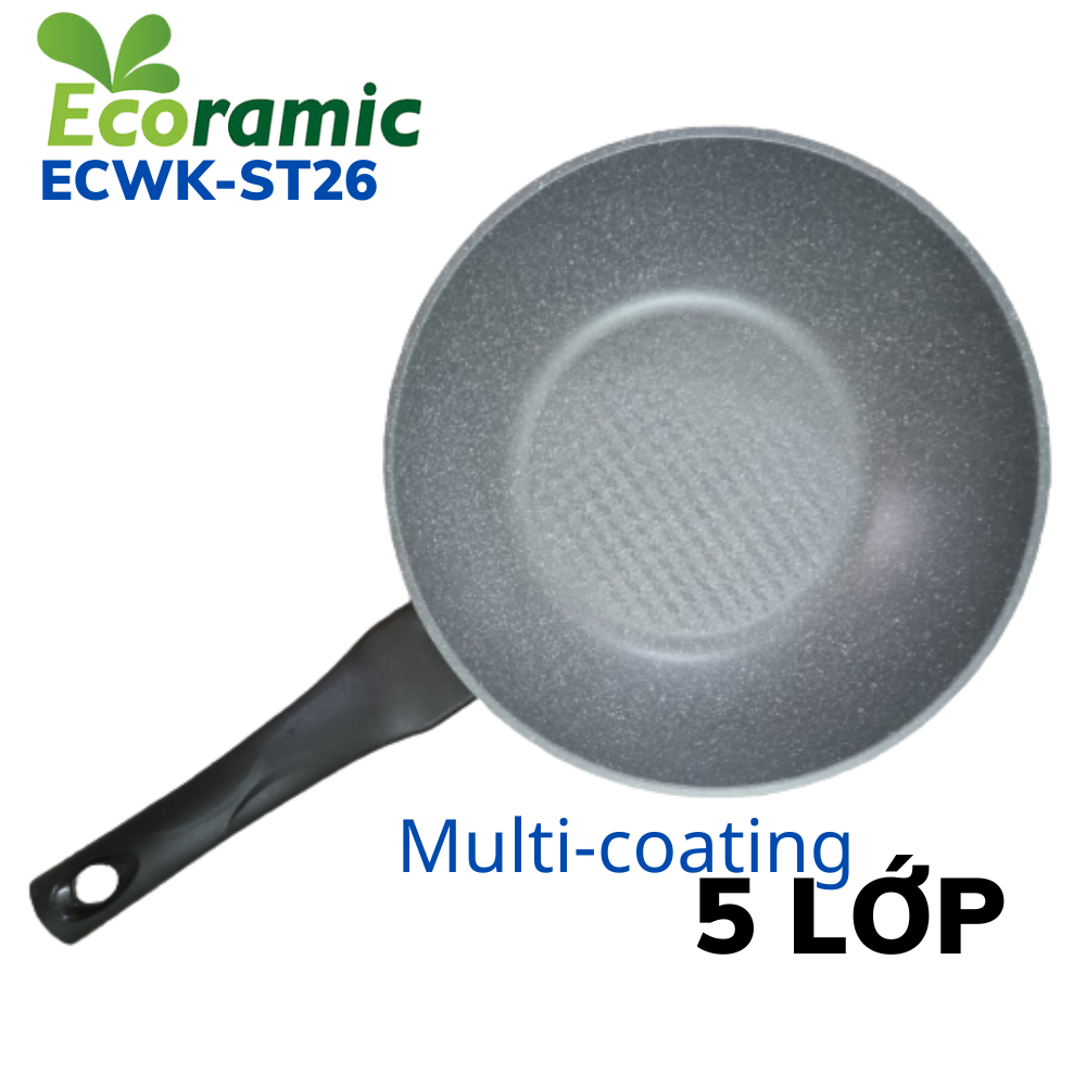 Chảo Đá Sâu Lòng Cao Cấp Ecoramic ECWK-ST26