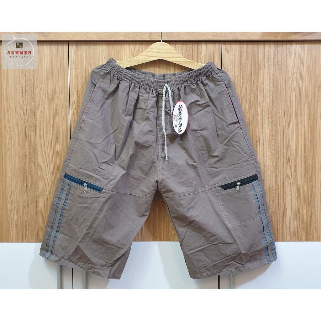 Quần Short Nam Kaki Túi Hộp Lưng Thun Co Giãn From Rộng Thoải Mái Trung Niên SUNMEN Size Từ 28 - 36