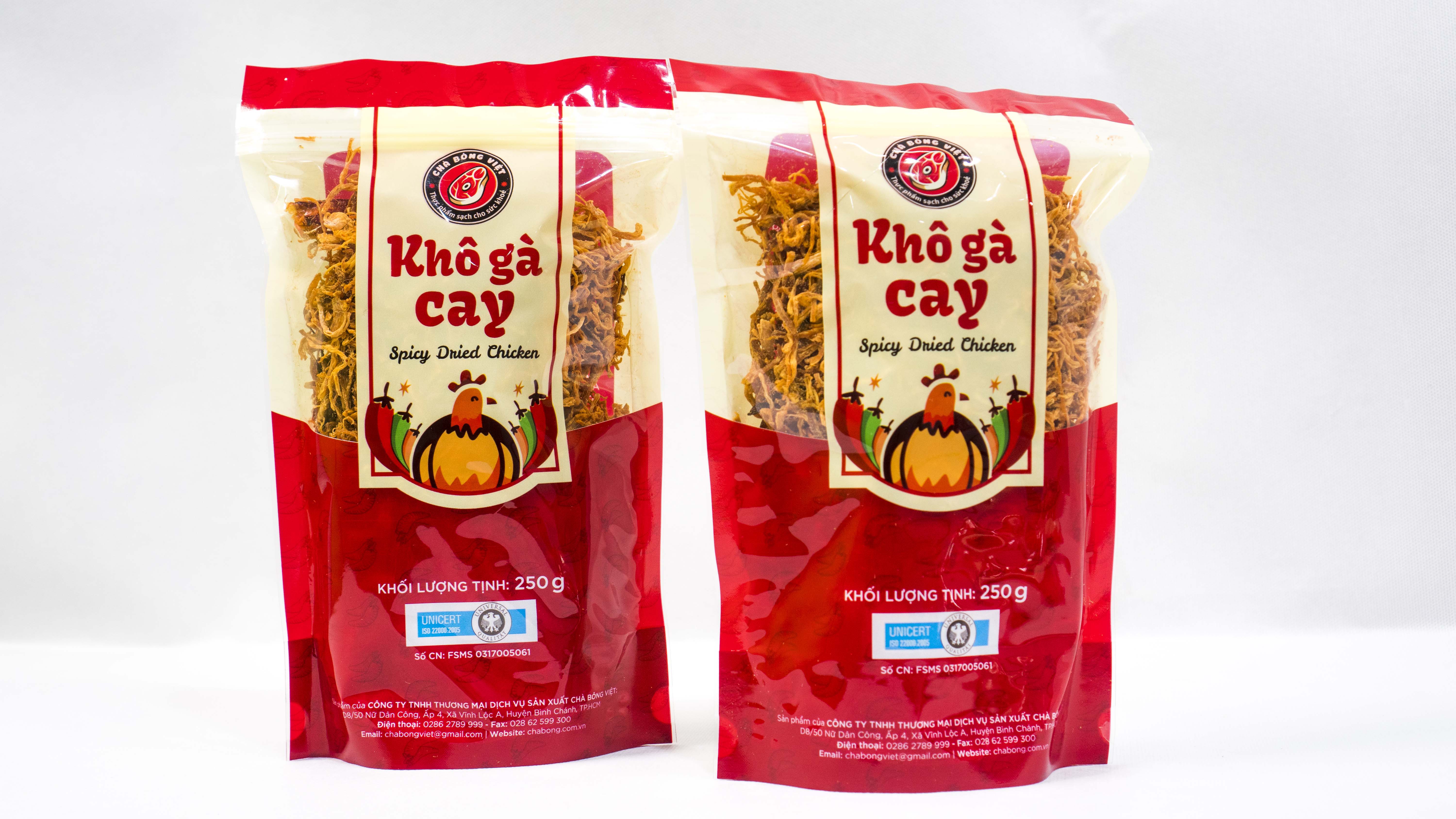 Túi Khô Gà Cay - Chà Bông Việt (250gram)