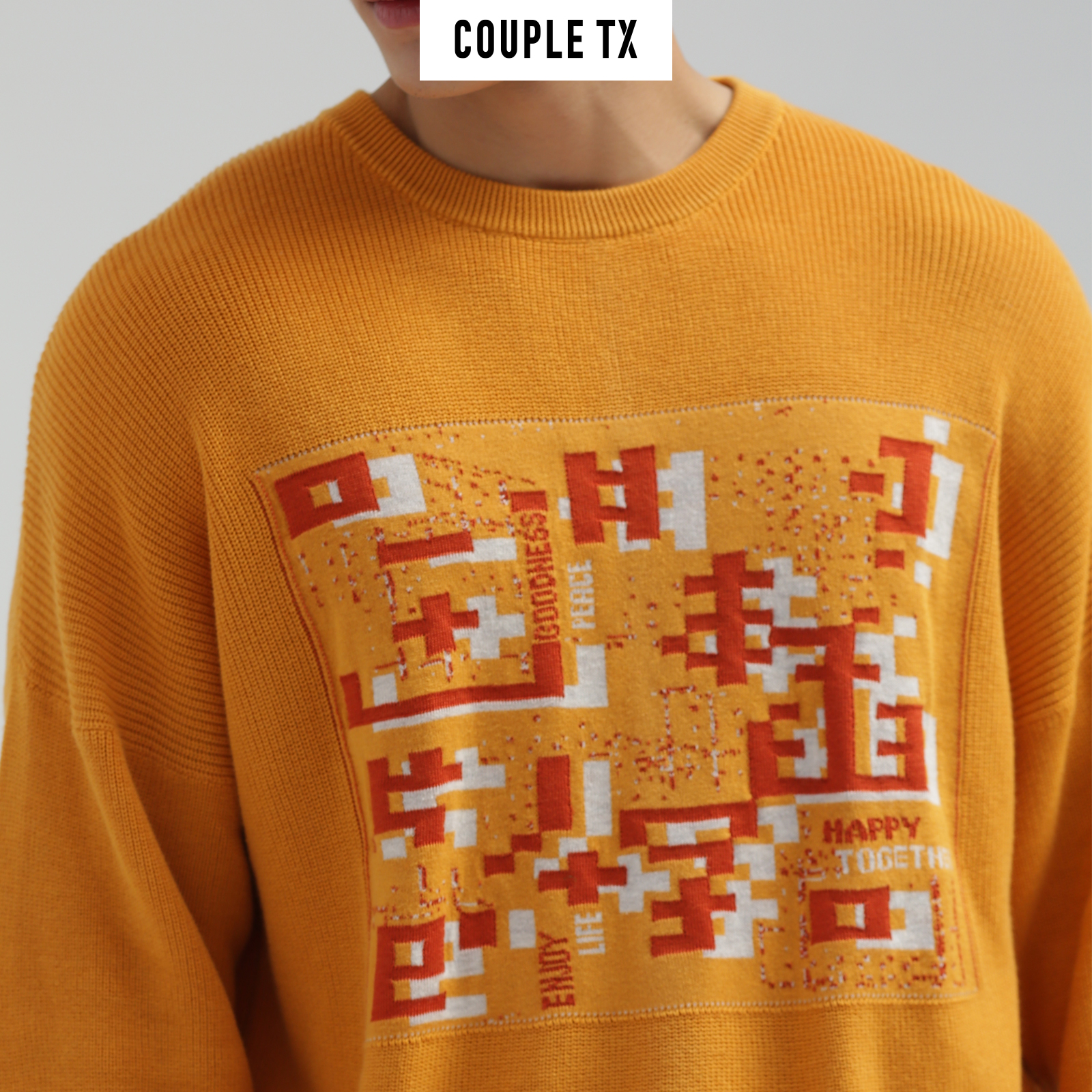 COUPLE TX - Áo Sweater Dệt Graphic Nam MSW 1009