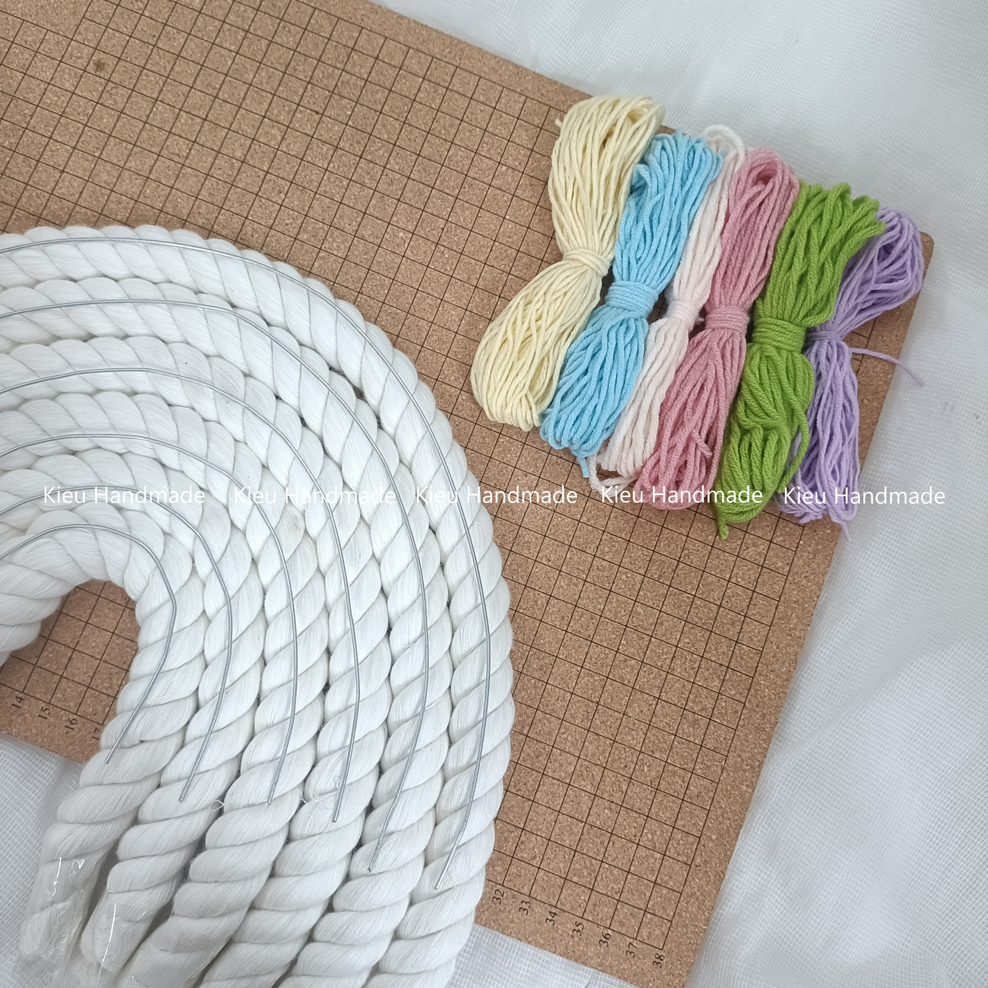 Cầu vồng trang trí phòng cho bé - cầu vồng macrame Kiều Handmade
