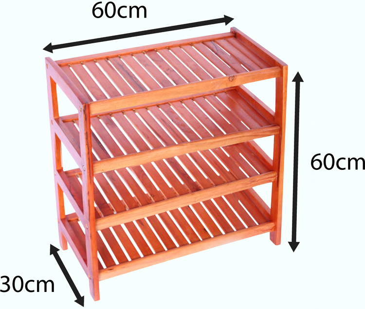 Kệ Dép 4 Tầng Phương Lâm - Màu Nâu