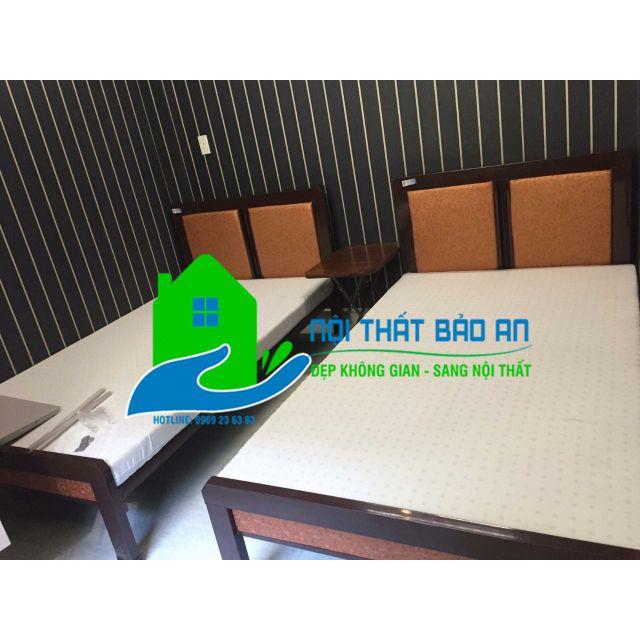 Giường sắt kiểu gỗ cao cấp 160x200