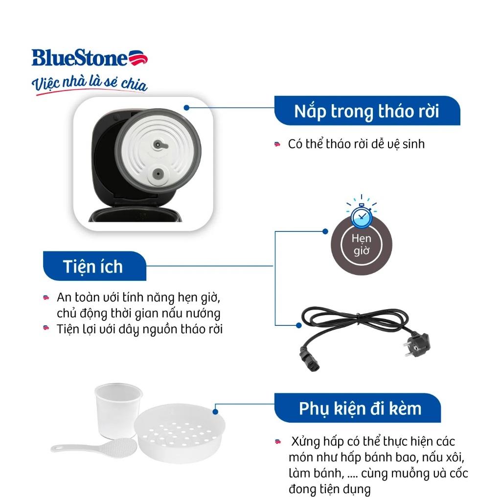 Nồi Cơm Điện BlueStone RCB-5946, 860w - 1.5Lit, Hàng Chính Hãng