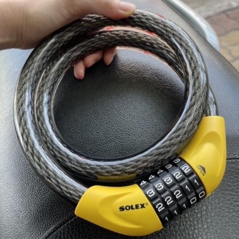 Khóa xe đạp 5 số SOLEX Thái Lan thân dây cáp 20mm x 1m - MSOFT