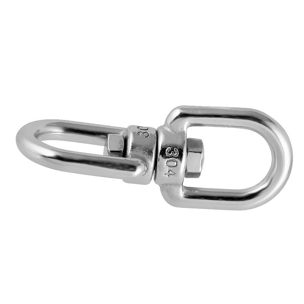 304 Stainless Steel Rotating Universal Ring 8-Model Chain Link Buckle Silver