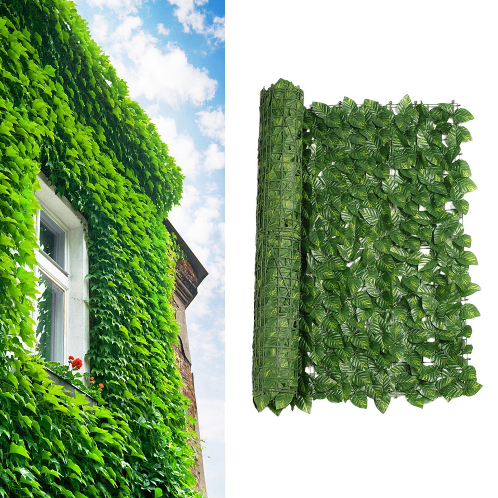 2pcs Artificial Faux Leaf Privacy Fence Screen Hedge Garden Decor 3Meter