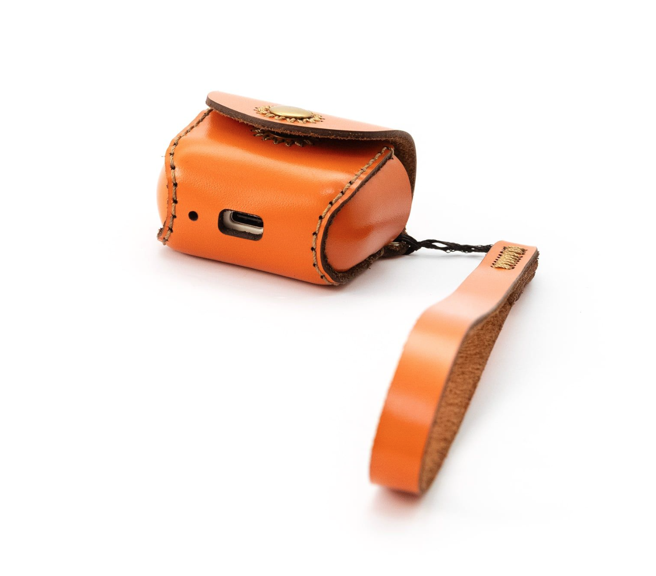 Bao da tai nghe Sennheiser OTW1 Cream, hiệu Khắc Tên, chất liệu da bò - Hàng chính hãng