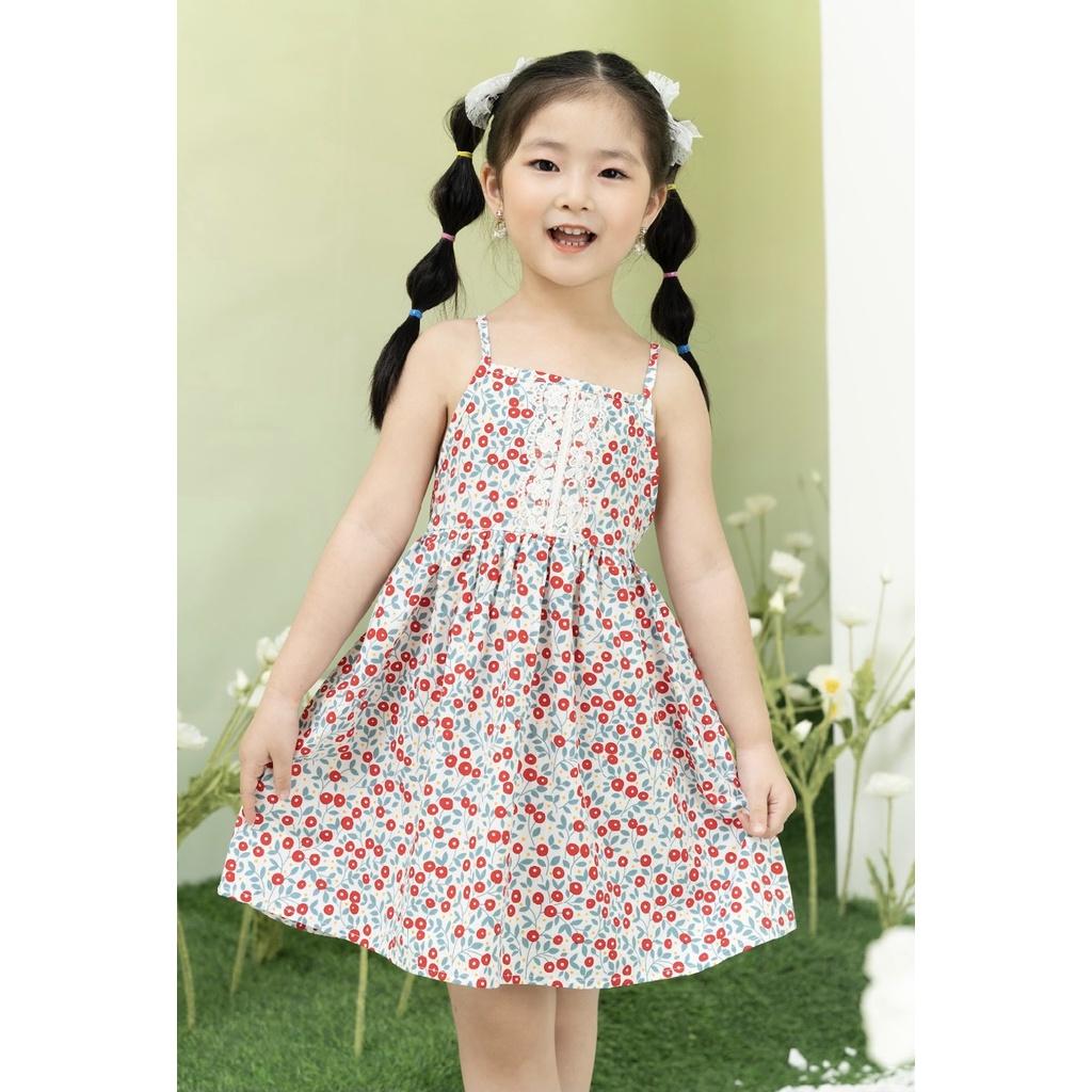 Váy 2 dây thiết kế hở lưng cho bé O.P Kids