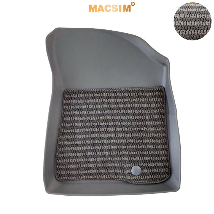 Thảm Lót Sàn 2 Lớp TPE Macsim Kia Rondo Chuẩn Form, Bền, Không Mùi (sd3 xám đen ct)