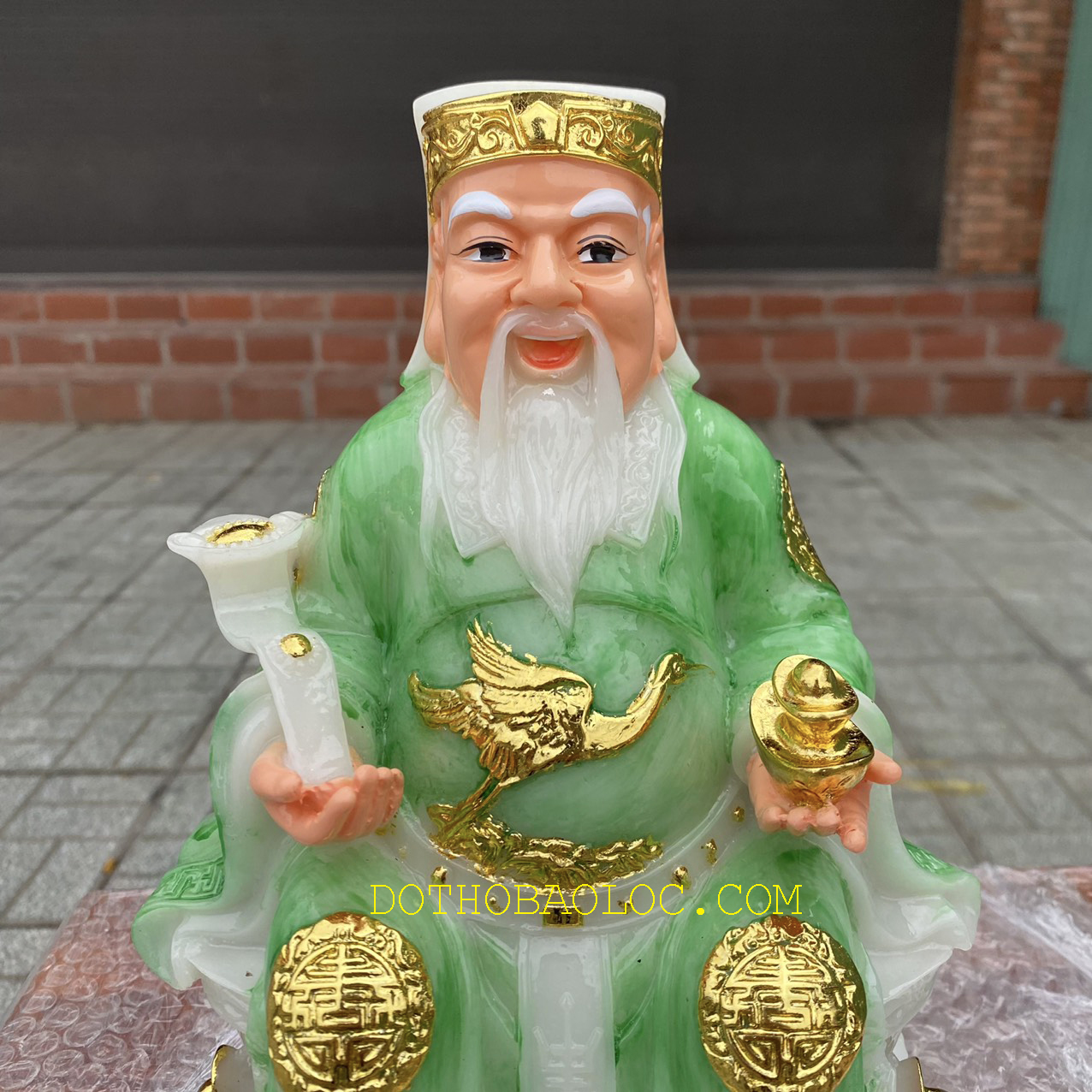 Tượng Thần tài Thổ Địa đá Việt Nam cao 25cm