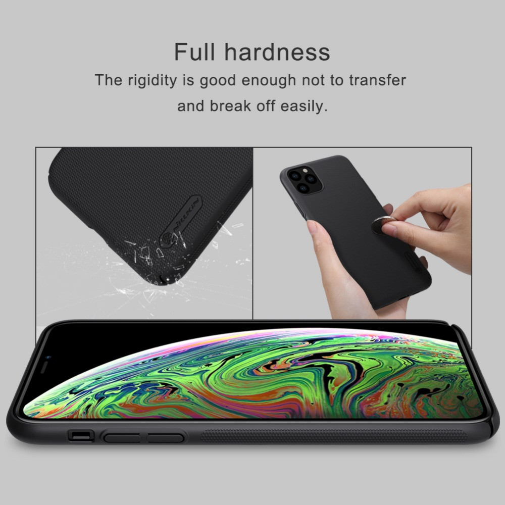 Ốp Lưng Sần chống sốc cho iPhone 11 Pro hiệu Nillkin Super Frosted Shield - Hàng Chính Hãng